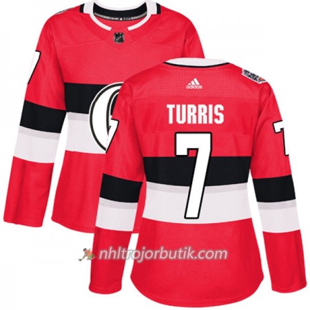 Dame Ishockey Ottawa Senators Tröja Kyle Turris 7 Adidas 2017-2018 Röd Classic Authentic